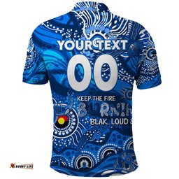 Custom NAIDOC Week 2024 Cats Polo Shirt Aboriginal Animals Keep The Fire Burning