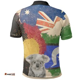 Polo Shirt - Flag Combination with Koala