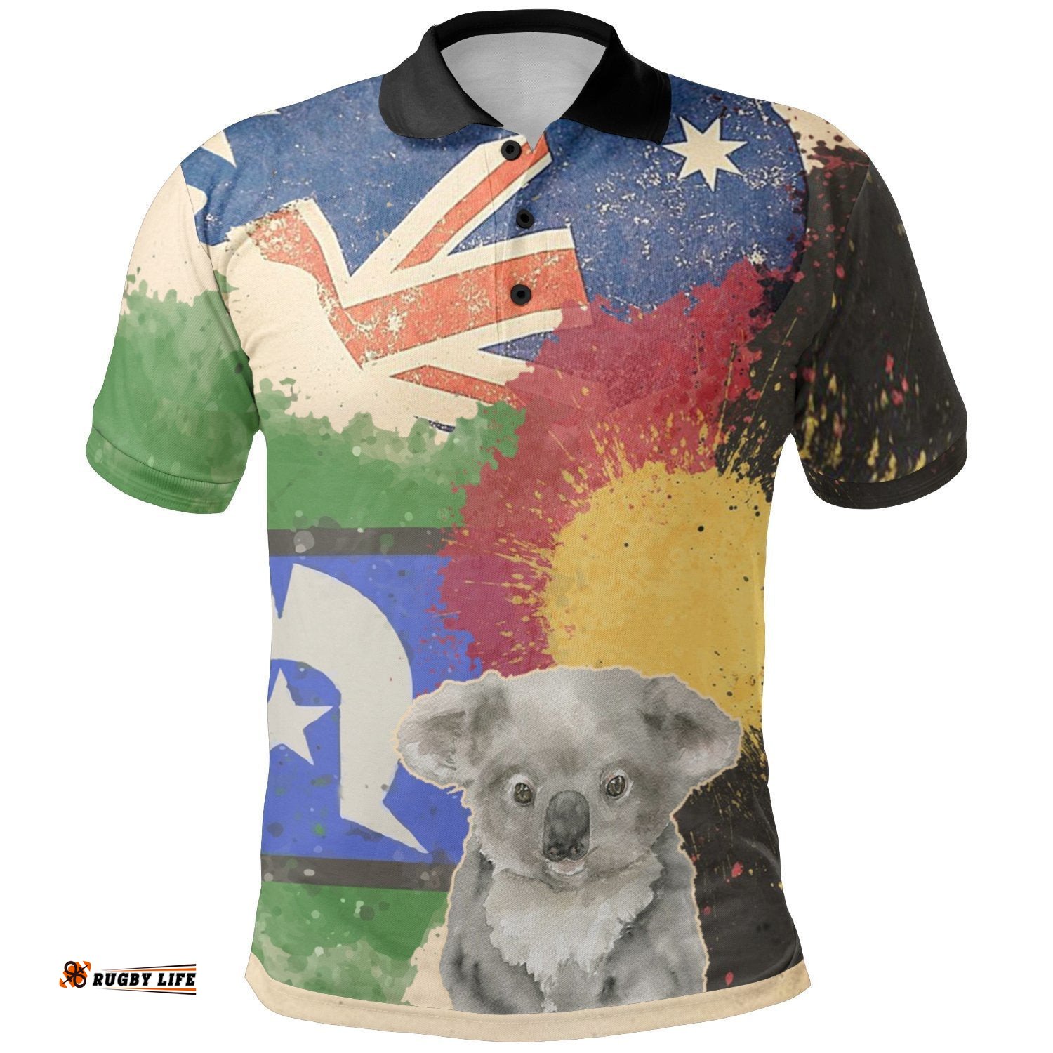 Polo Shirt - Flag Combination with Koala