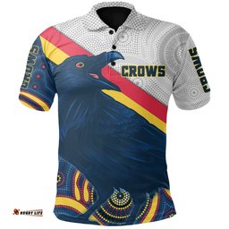 Custom Personalised Adelaide Polo Shirt Special Crows Aboriginal