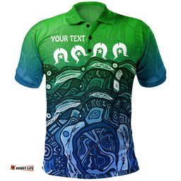 Custom Torres Strait Islands Polo Shirt - Blue