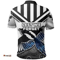 Magpies Polo Shirt Collingwood Anzac Day Special Version