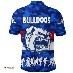 Custom Personalised Western Bulldogs Polo Shirt Anzac Vibes