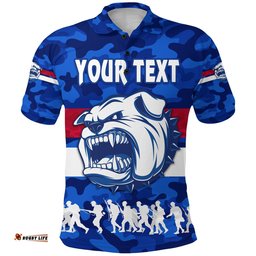 Custom Personalised Western Bulldogs Polo Shirt Anzac Vibes