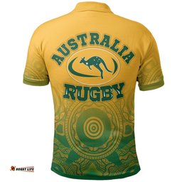 Aboriginal Polo Shirt, Australia Rugby and Coat Of Arms