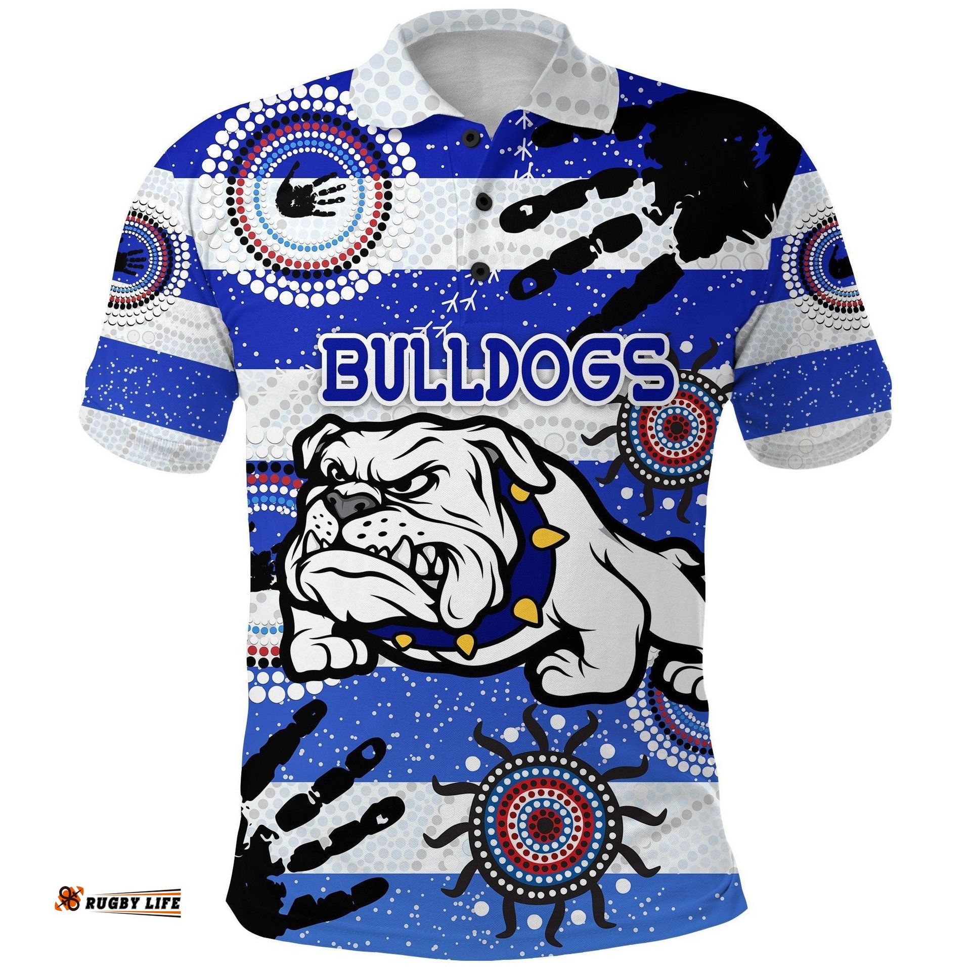 Bulldogs Polo Shirt Indigenous Country Style No.1
