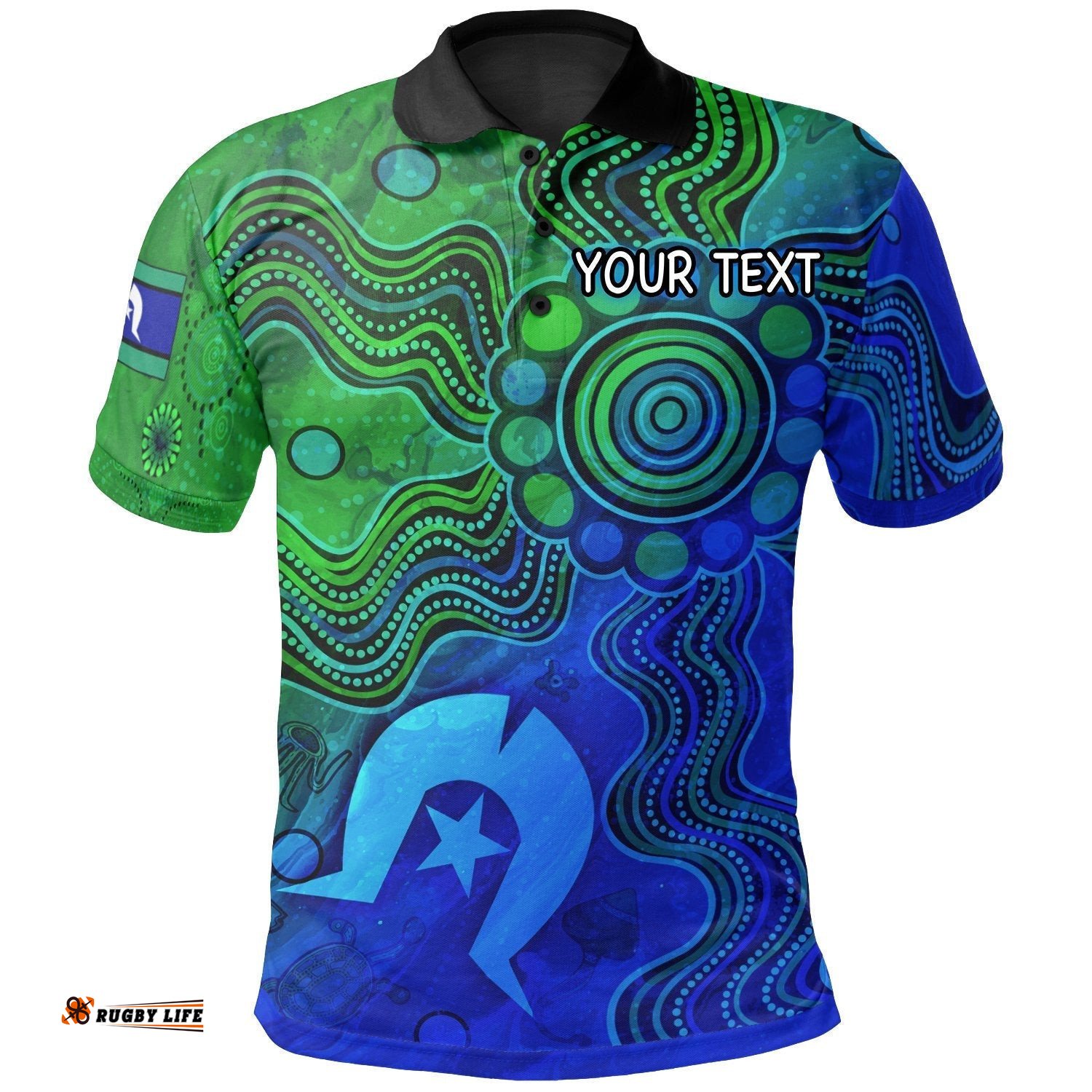Custom Aboriginal Polo Shirts , Torres Strait Islands Flag