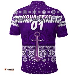 Custom Personalised Fremantle Dockers Polo Shirt Freo Christmas Simple Style - White