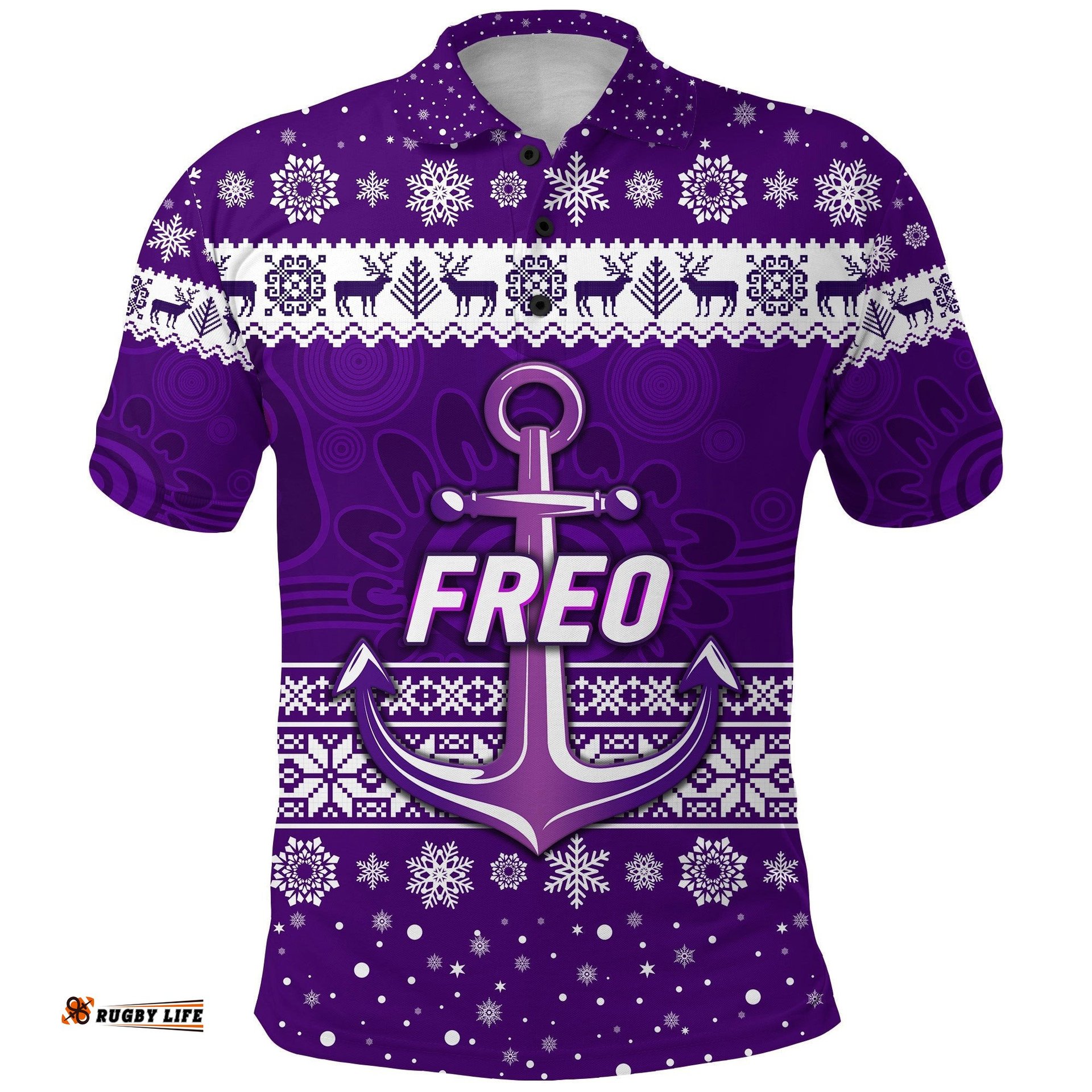 Custom Personalised Fremantle Dockers Polo Shirt Freo Christmas Simple Style - White
