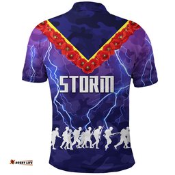 Melbourne Storm Polo Shirt Anzac Vibes