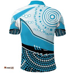Sharks Polo Shirt Cronulla Indigenous Unique