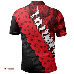 Bombers Polo Shirt Anzac Day Army Aboriginal Patterns