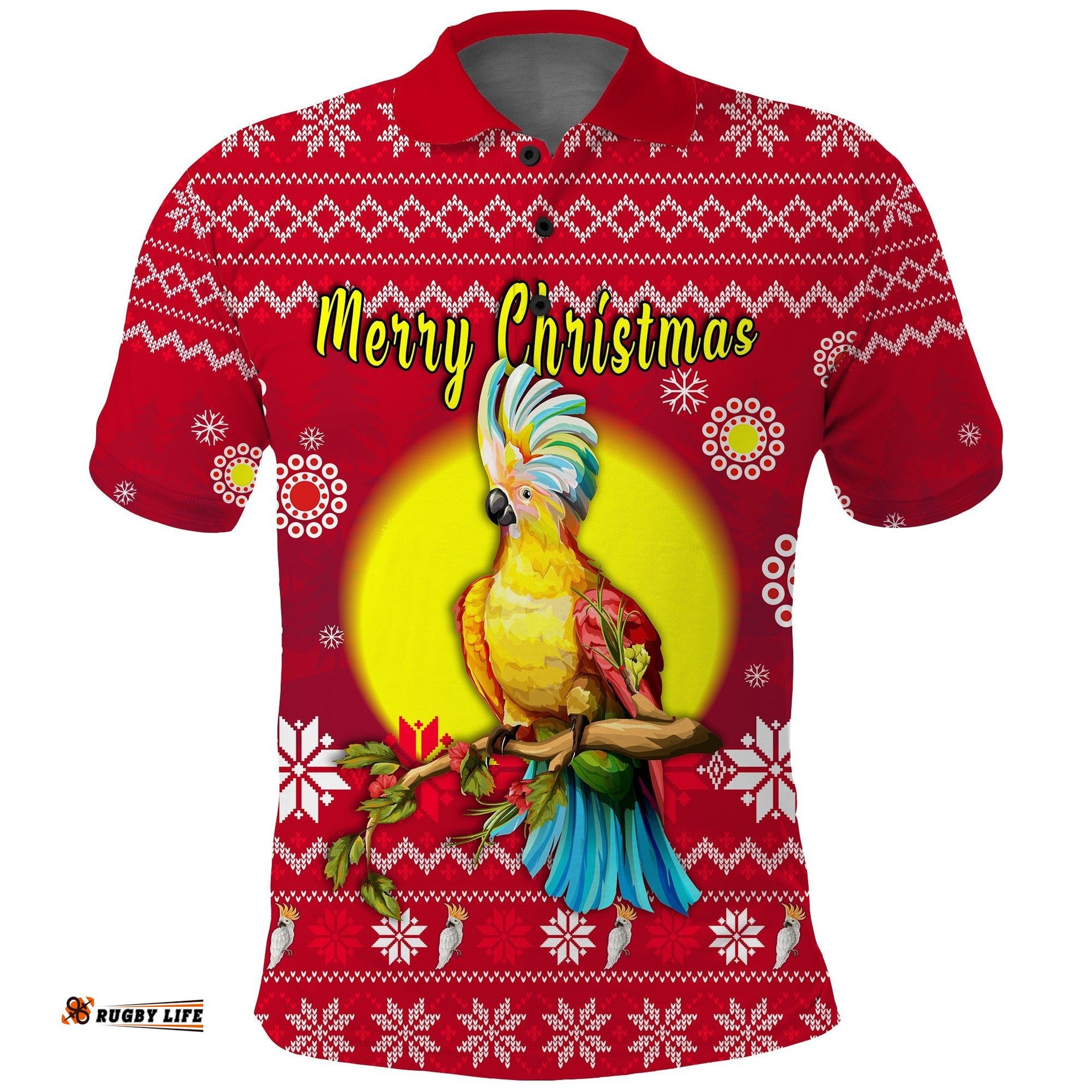 Australia Christmas Polo Shirt Be Loved Cockatoo