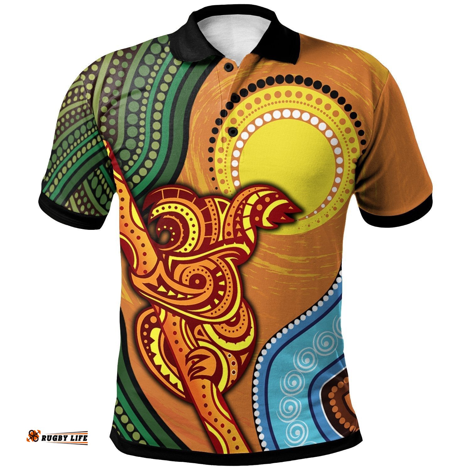 Polo Shirt - Australian Aboriginal Dot Painting Koala