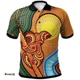 Polo Shirt - Australian Aboriginal Dot Painting Koala