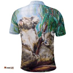 Polo Shirt - Koala And Joey Shirt 3D Art - Unisex