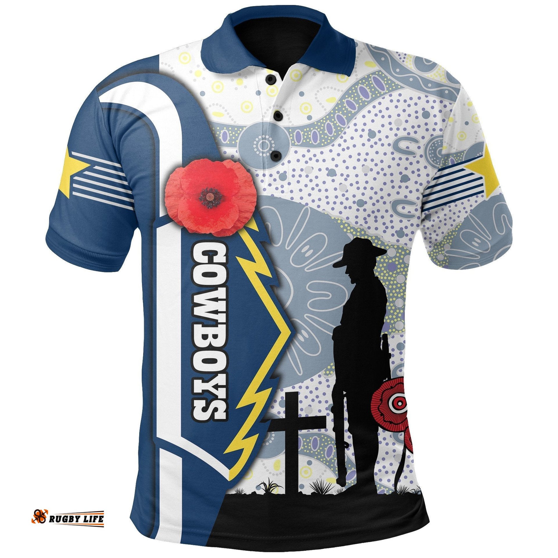 Cowboys Polo Shirt North Aboriginal Anzac Day