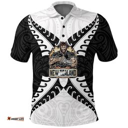 New Zealand Polo Shirt Hoodie Rugby Kia Kaha