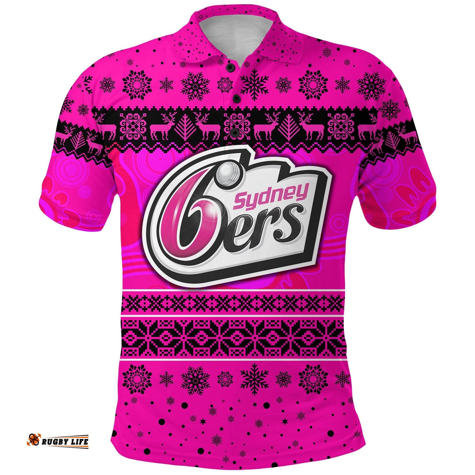 Sydney Sixers Polo Shirt Christmas Simple Style