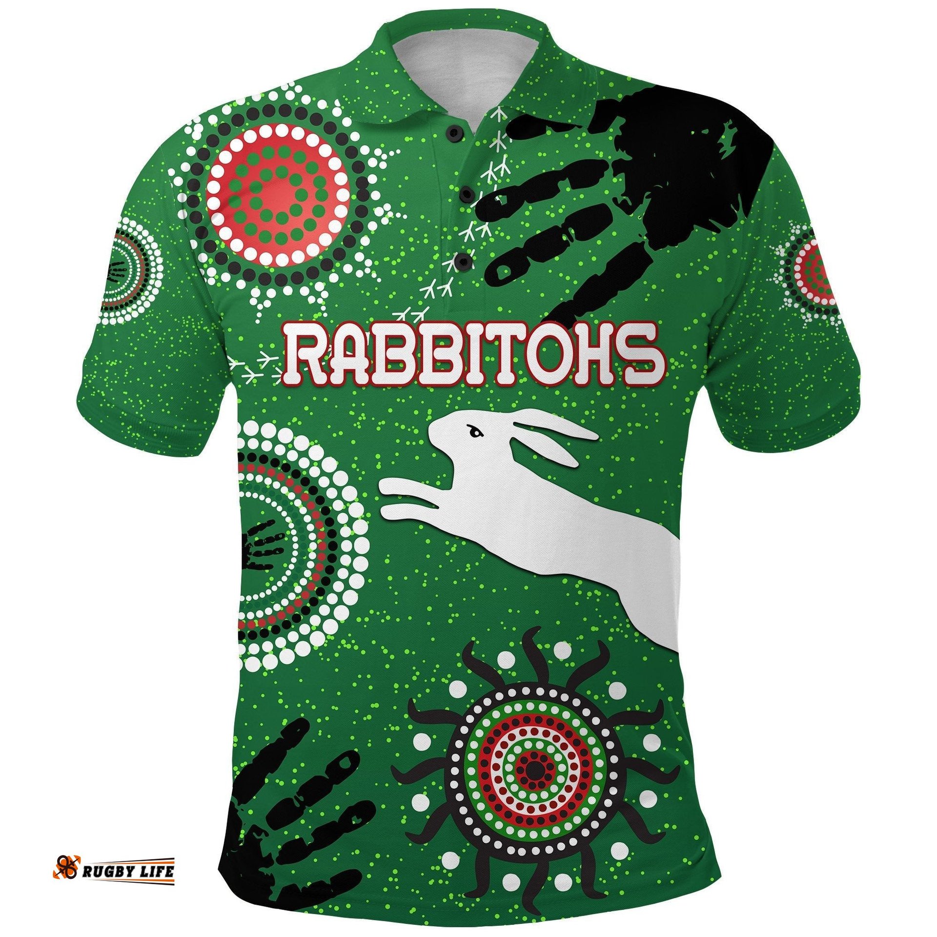South Sydney Rabbitohs Indigenous Polo Shirt Country Style