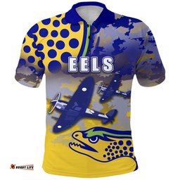 Parramatta Polo Shirt Eels Indigenous Soldiers Anzac
