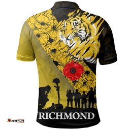 Richmond Tigers Polo Shirt Lest We Forget