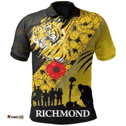 Richmond Tigers Polo Shirt Lest We Forget
