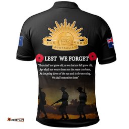 Anzac Australia Polo Shirt Lest We Forget