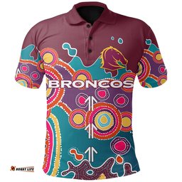 Custom PersonalisedBrisbane Broncos Indigenous Polo Shirt