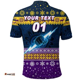 Custom Personalised Melbourne Storm Polo Shirt Christmas Simple Style - Navy