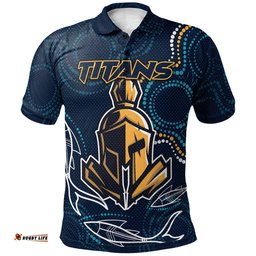 Titans Rugby Polo Shirt - Custom Indigenous Titans RLT13
