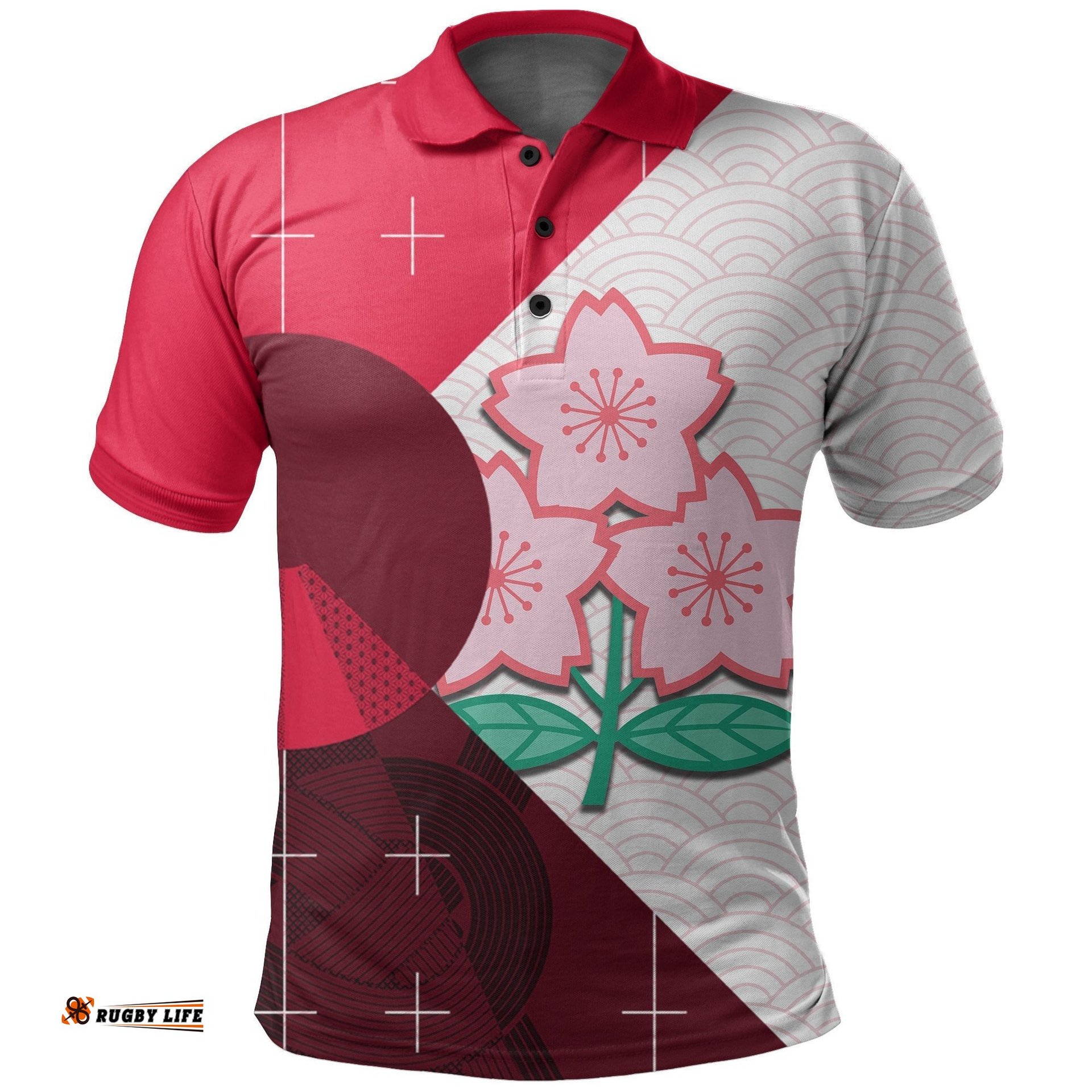 Japan Rugby Polo Shirt Sakura