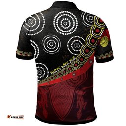Polo Shirts - Aboriginal Flags & Dot Acrylic Paint Style Naidoc - Unisex