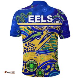 Custom Personalised Eels Indigenous Special Polo Shirt Version Gold