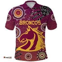 Brisbane Broncos Polo Shirt Indigenous Country Style