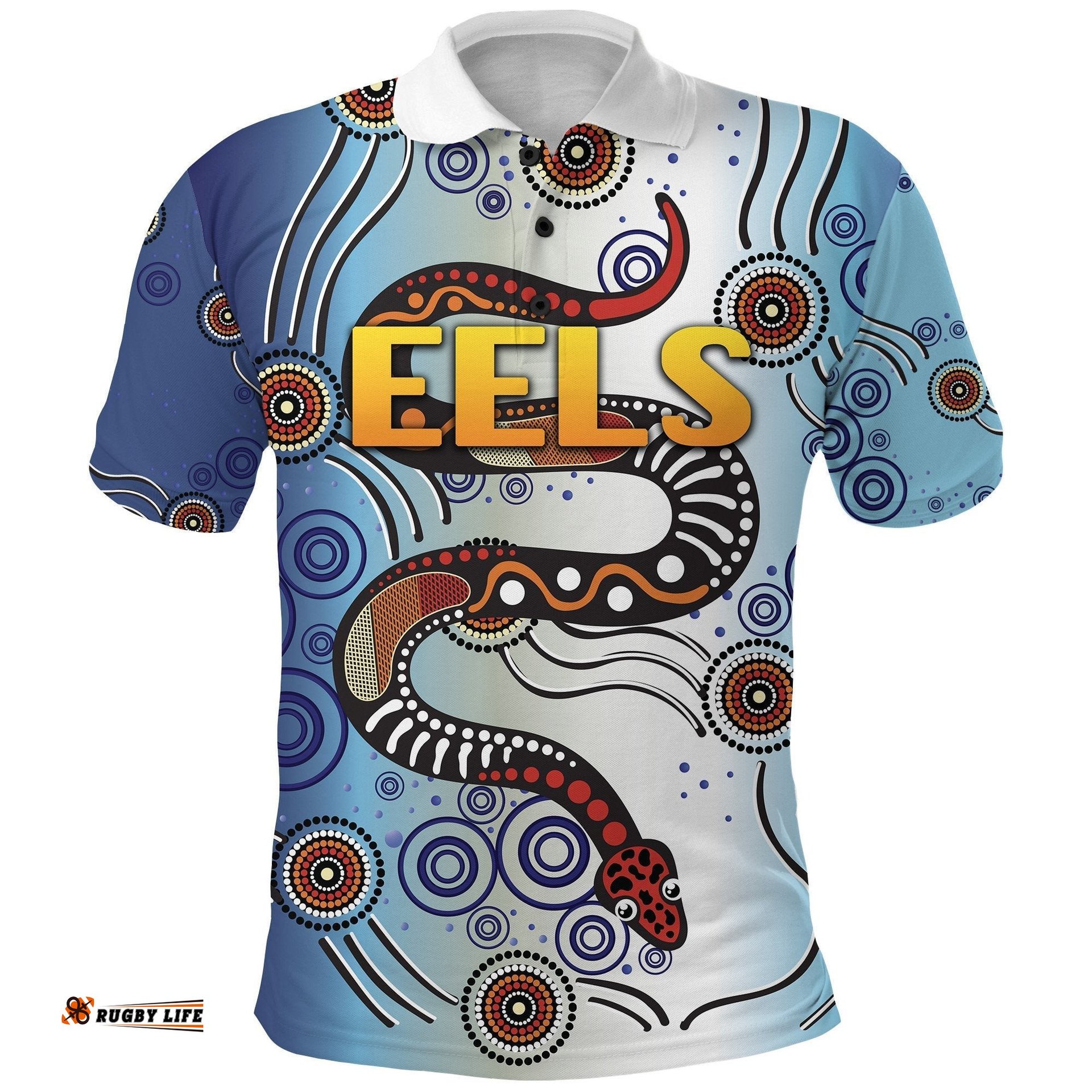 Parramatta Polo Shirt Eels Simple Indigenous