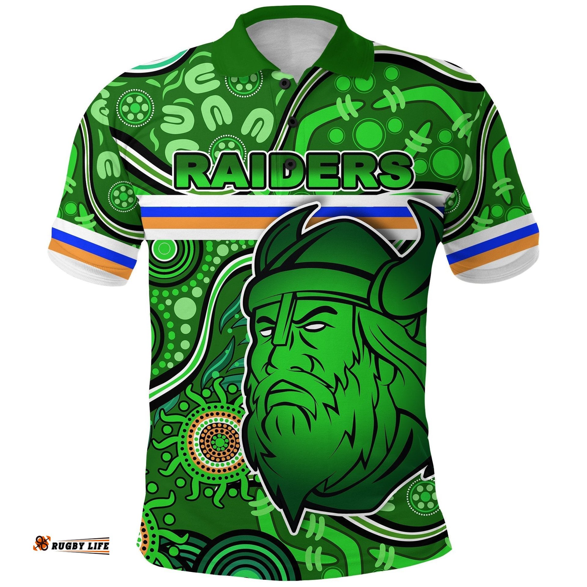 Raiders Indigenous Polo Shirt Fresh Lime