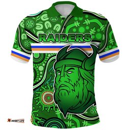 Raiders Indigenous Polo Shirt Fresh Lime