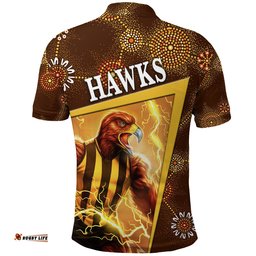 Custom Personalised Hawthorn Polo Shirt Hawks Indigenous Limited Edition NO.1