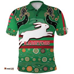 Rabbitohs Polo Shirt Indigenous Green