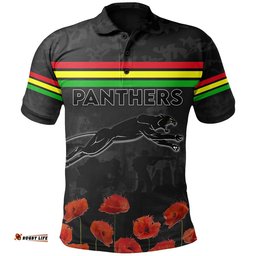 Panthers Rugby Anzac Day Polo Shirt