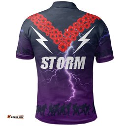 Melbourne Storm Polo Shirt Anzac Day Camoflag