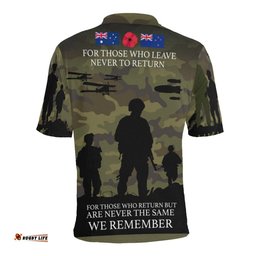 We Remember Anzac Camo New Zealand Polo Shirt