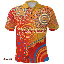 Custom Personalised Suns Polo Shirt Sun Indigenous Gold Coast