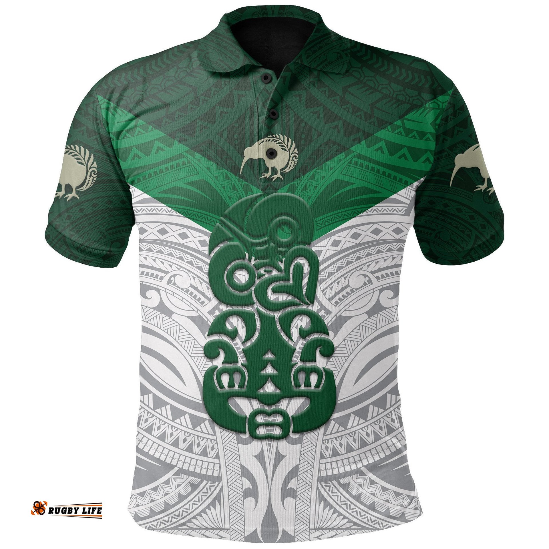 Aotearoa Rugby Polo Shirt Maori Kiwi