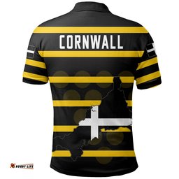 Cornwall Polo Shirt Rugby Simple Line Version