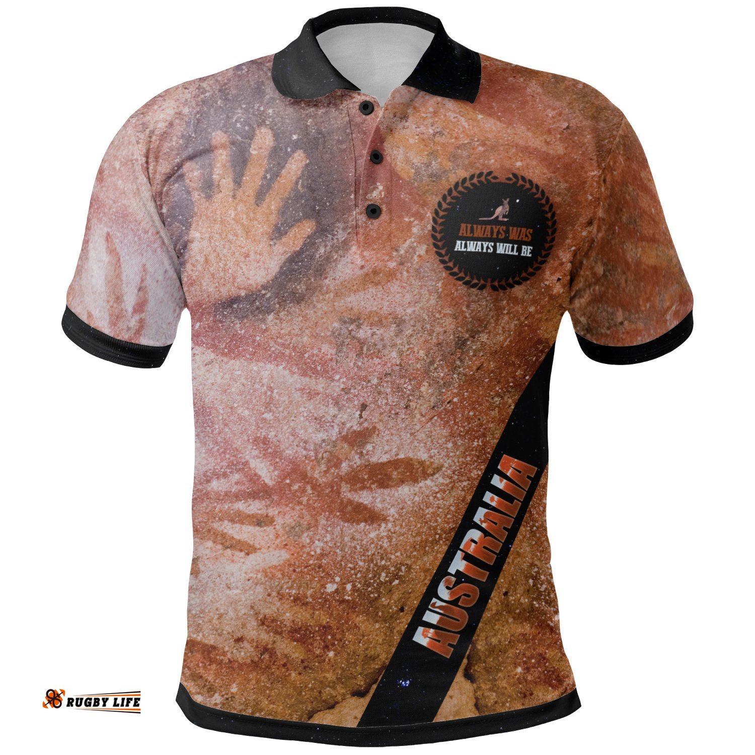Polo Shirt - Handprint with Kangaroo Logo
