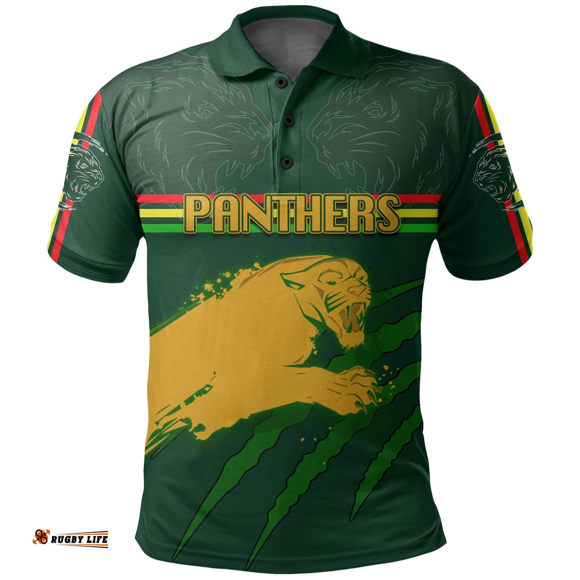 Panthers Polo Shirt Claws-Panthers Gold