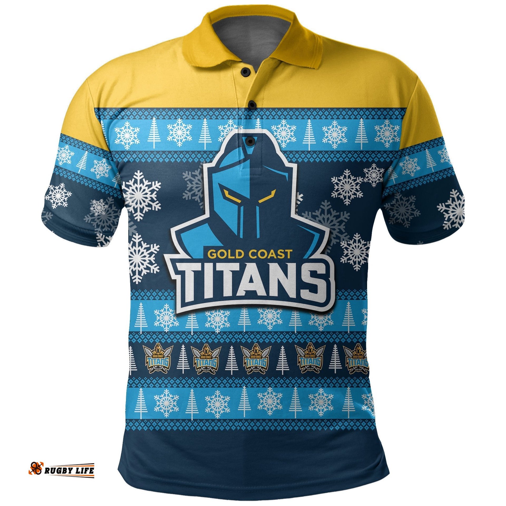Gold Coast Titans Polo Shirt Christmas 2021