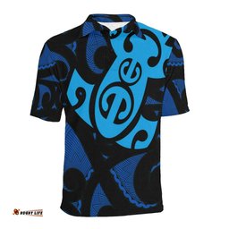 Maori Blue Mangopare Polo Shirt